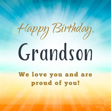 happy birthday grandson greeting card